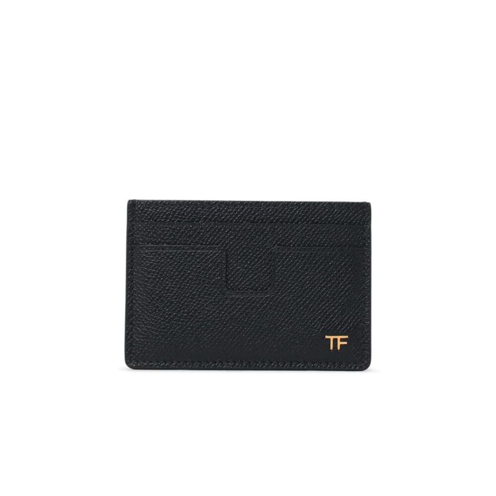 Tom Ford Black Leather Cardholder Men